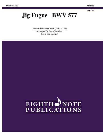 J.S. Bach: Jig Fugue BWV 577, 2TrpHrnPosTb (Pa+St)