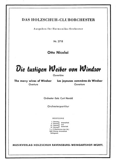 O. Nicolai: Die Lustigen Weiber Von Windsor