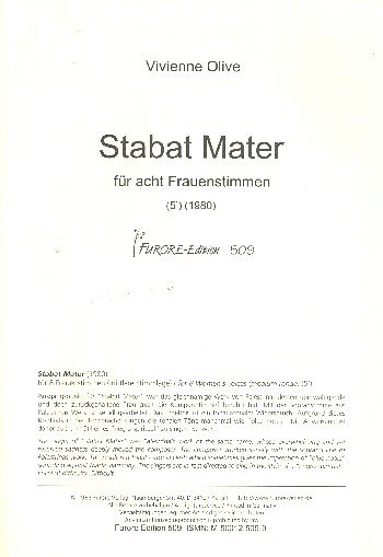 V. Olive: Stabat Mater, Fch (Part.)