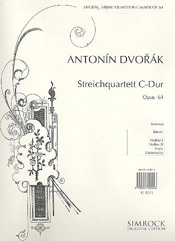 A. Dvo_ák: Streichquartett C-Dur op. 61 , 2VlVaVc (Stsatz)