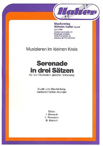 G. Fischer-Münster: Serenade in drei Sätzen, 4Klar (Pa+St)