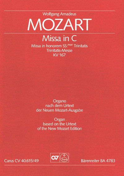 W.A. Mozart: Missa in C KV 167, GchOrch (Stsatz)