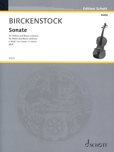 Birckenstock, Johann Adam: Sonate e-Moll