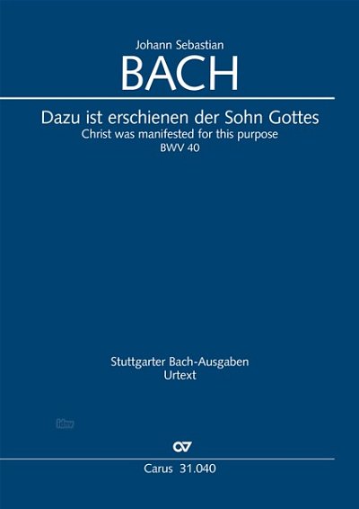 DL: J.S. Bach: Dazu ist erschienen der Sohn Gottes F-Dur (Pa