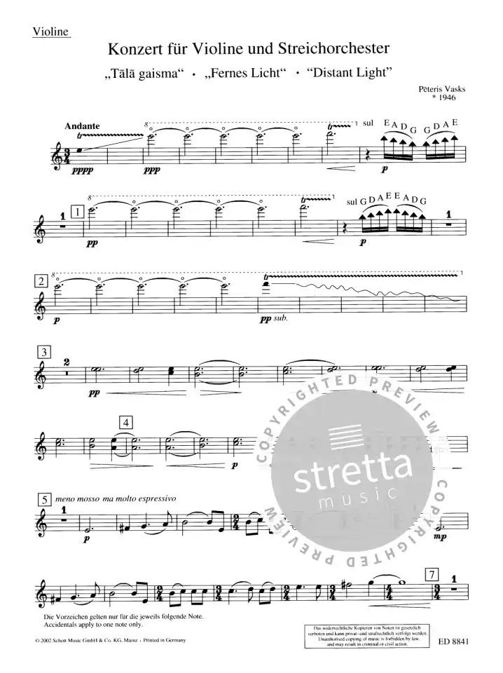 P. Vasks: Concerto no. 1 , VlStro (KASt) (3)
