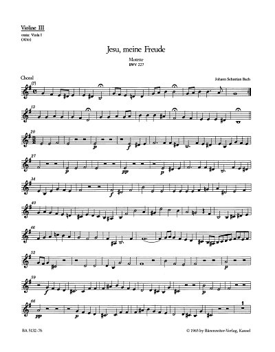 J.S. Bach: Jesu, meine Freude BWV 227, Gch5;Instr