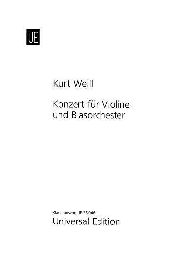 AQ: K. Weill: Konzert für Violine und Blasorc, VlBl (B-Ware)