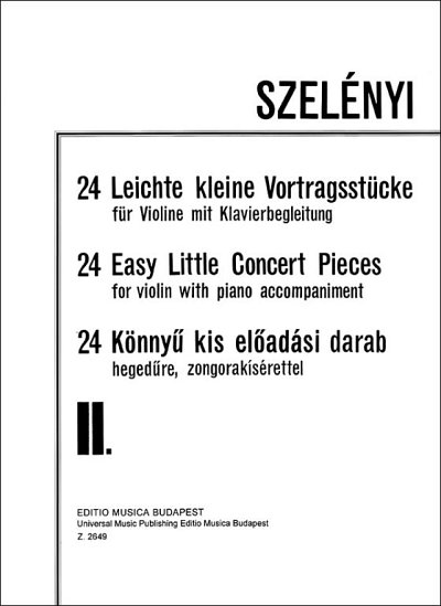 I. Szelényi: 24 leichte kleine Vortragsst, VlKlav (KlavpaSt)