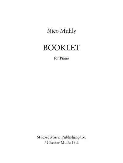 N. Muhly: Booklet, Klav