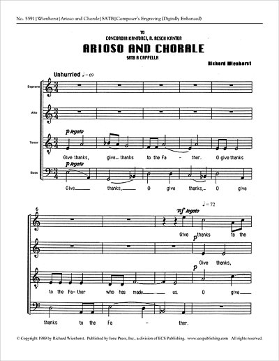 R. Wienhorst: Arioso and Chorale