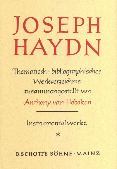 A. van Hoboken: Joseph Haydn - Werkverzeichnis 1 (Lex)