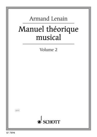 Manuel théorique musical Vol. 2 (Bch)
