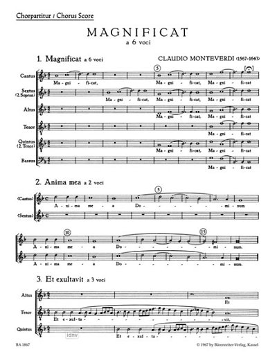 C. Monteverdi: Magnificat (Chpa)