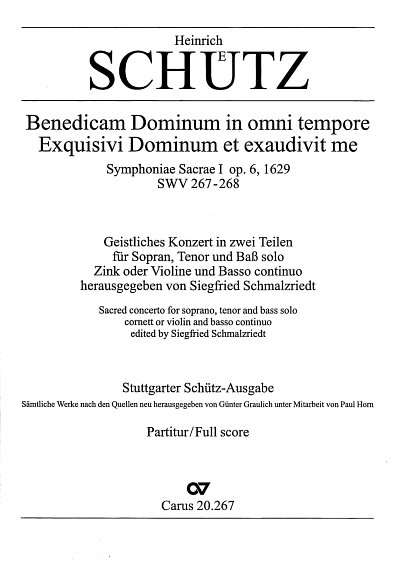AQ: H. Schuetz: Benedicam Dominum; Exquisivi Dominu (B-Ware)