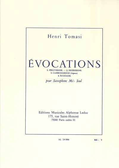 H. Tomasi: Evocations, Asax (EA)