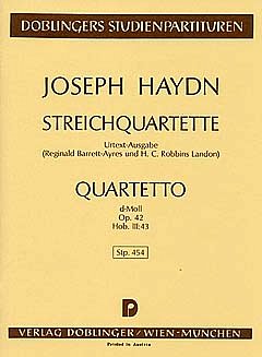 J. Haydn: Quartett D-Moll Op 42 Hob 3:43