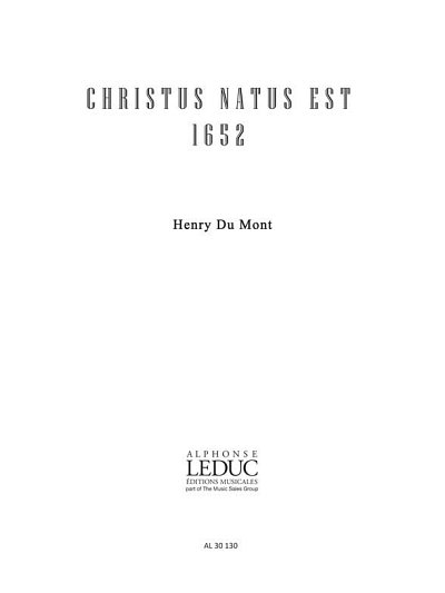 H. Du Mont: Christus Natus Est