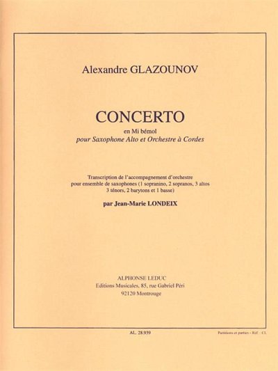 Concerto Op.109 in E flat major, Saxens (Pa+St)