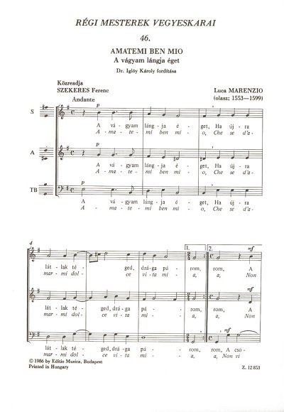 L. Marenzio: Old Masters' Mixed Choruses 46