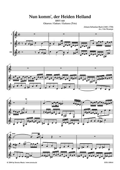 DL: J.S. Bach: Nun komm', der Heiden Heiland BWV 660
