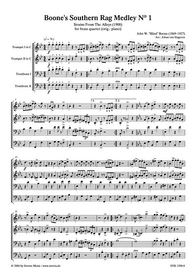 DL: J.W. Boone: Boone's Southern Rag Medley Nr. 1 Strains Fr