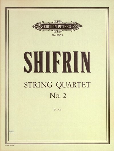 Shifrin: Streichquartett Nr. 2 (1961/62)