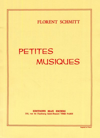 F. Schmitt: Petites musiques op. 32, Klav