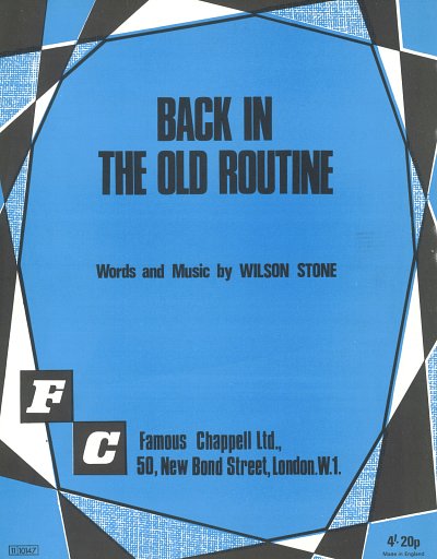 B. Wilson Stone, Bing Crosby, Donald O'Connor: Back In The Old Routine