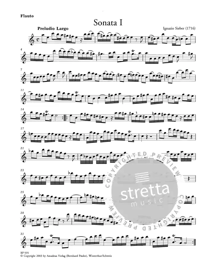 I. Sieber: Sechs Sonaten, ABlfBc (Pa+St) (4)