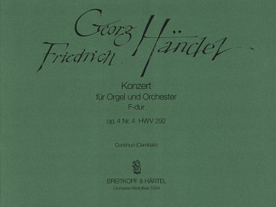 G.F. Handel: Orgelkonzert F-Dur op. 4/4 HWV 292