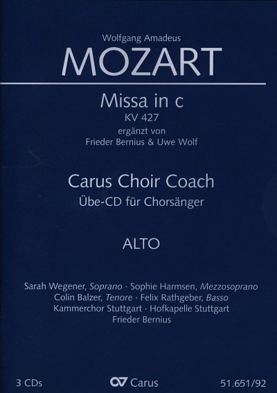 W.A. Mozart: Messe c-Moll KV 427, 4GsGchOrch (3CDs)