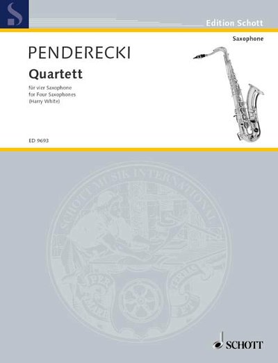 DL: K. Penderecki: Quartett, 4Sax (Pa+St)