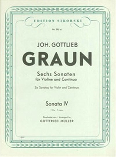J.G. Graun: 6 Sonaten für Violine und Continuo F-Dur