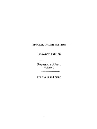 Repertoire Album Vol. 2, VlKlav (KlavpaSt)