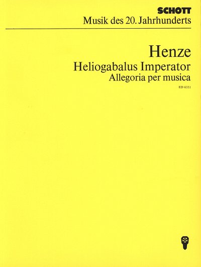 H.W. Henze: Heliogabalus Imperator , Orch (Stp)