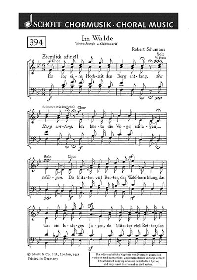 DL: R. Schumann: Im Walde (Chpa)