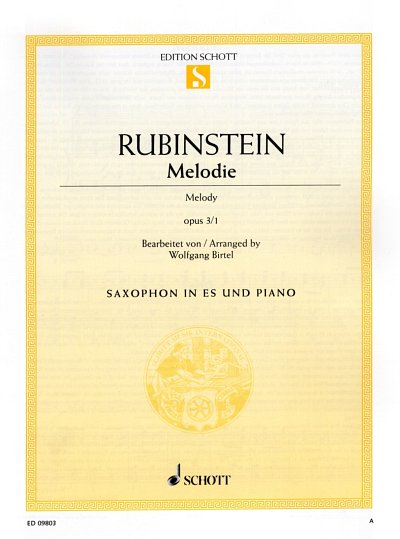 A. Rubinstein: Melodie op. 3/1 , ASaxKlav