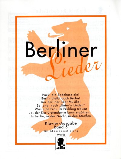Berliner Lieder 5 Klavierausgabe / Mit Akkordbezifferung