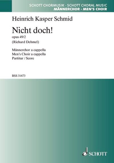 DL: H.K. Schmid: Drei Männerchöre, Mch (Chpa)