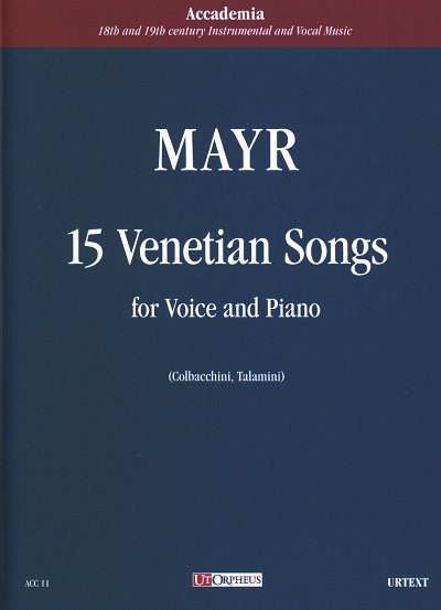 M.J. Simon: 15 Venetian Songs, GesKlav (Pa+St)
