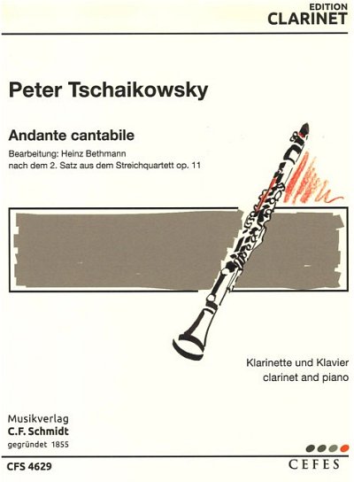 P.I. Tschaikowsky: Andante cantabile, KlarKlv (KlavpaSt)