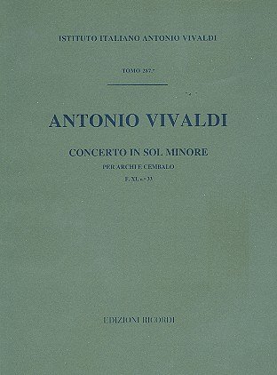 A. Vivaldi: Concerto Per Archi E B.C.: In Sol Min. Rv 153