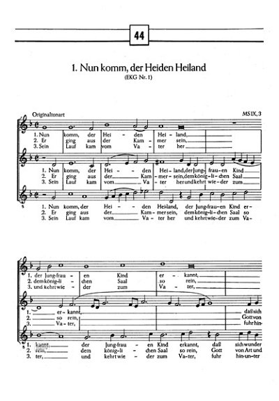 M. Praetorius: Nun komm, der Heiden Heiland g-Moll op. 9, 3