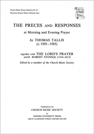 T. Tallis: Preces and Responses, Ch (Chpa)