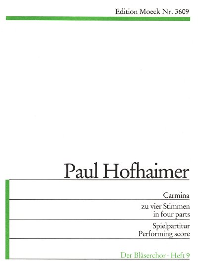 Hofhaimer Paul: Carmina