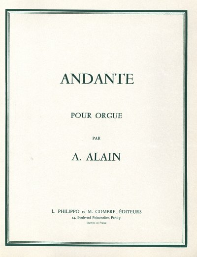 A. Alain: Andante, Org