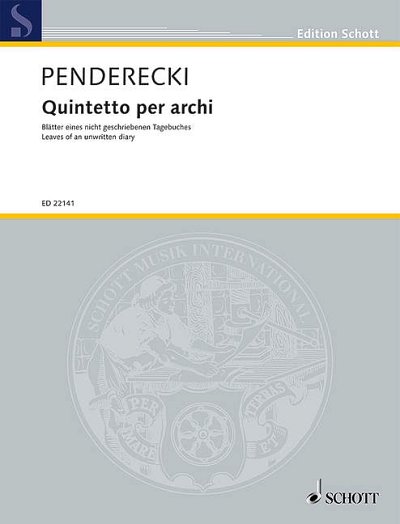DL: K. Penderecki: Quintetto per archi, 2VlVaVcKb (Pa+St)