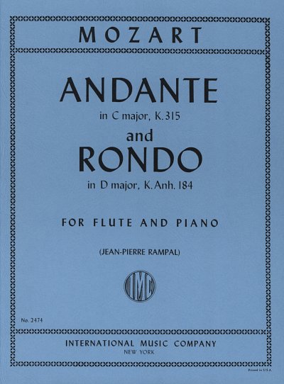 W.A. Mozart: Andante in C-Dur KV 315 und , FlKlav (KlavpaSt)