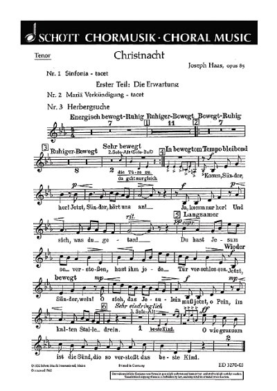 J. Haas: Christnacht op. 85  (Ch-T)