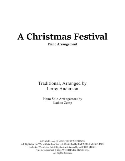 DL: L. Anderson: A Christmas Festival, Klav